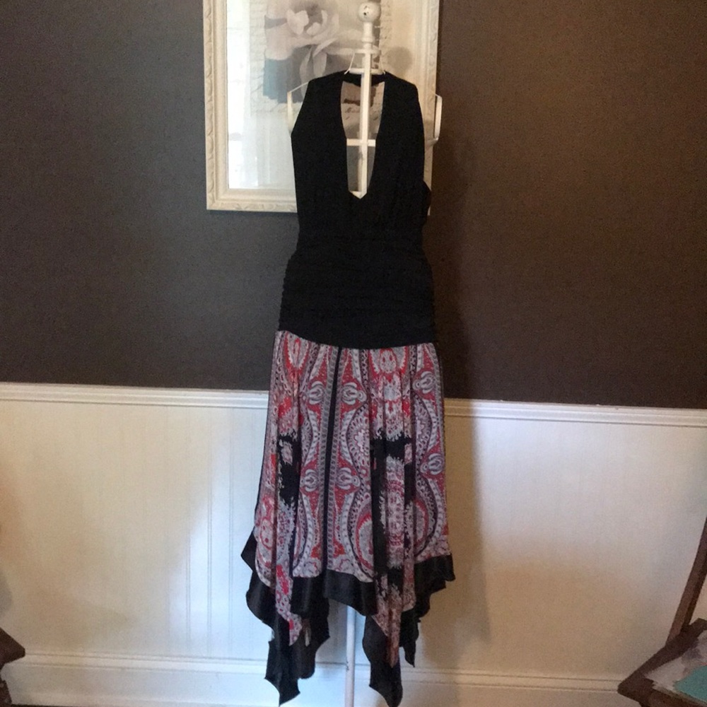 Halter handkerchief hem dress